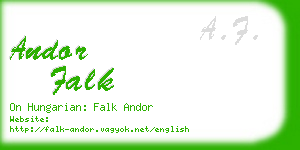 andor falk business card